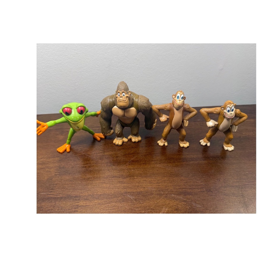 Rainforest Café figurines, monkey frog gorilla 2000 used